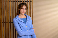 Veste tricot laine col tailleur