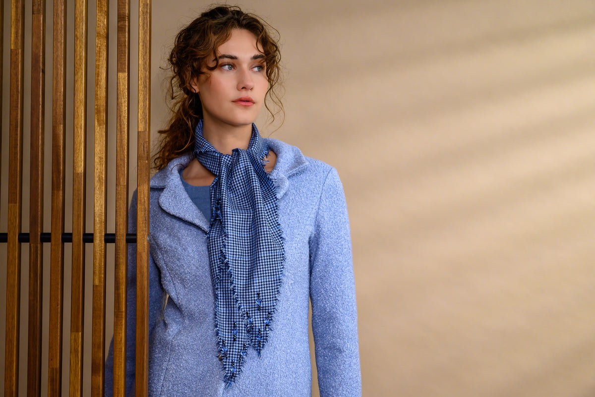 Veste tricot laine col tailleur