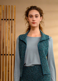 Veste sans manches turquoise