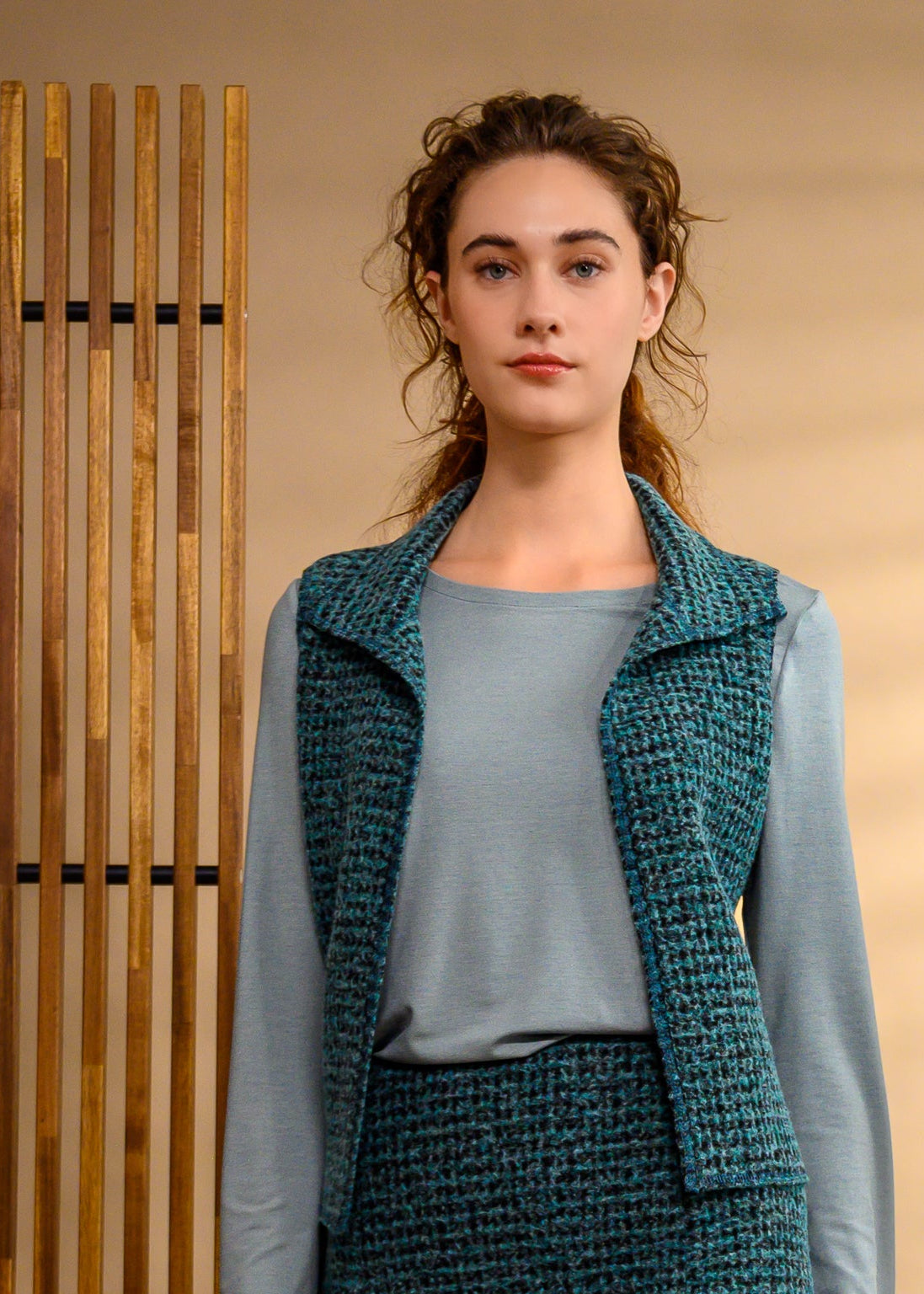 Veste sans manches turquoise