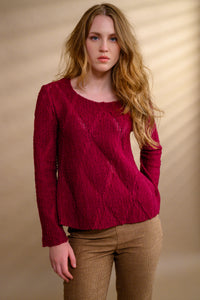 Pull laine losange sport chic