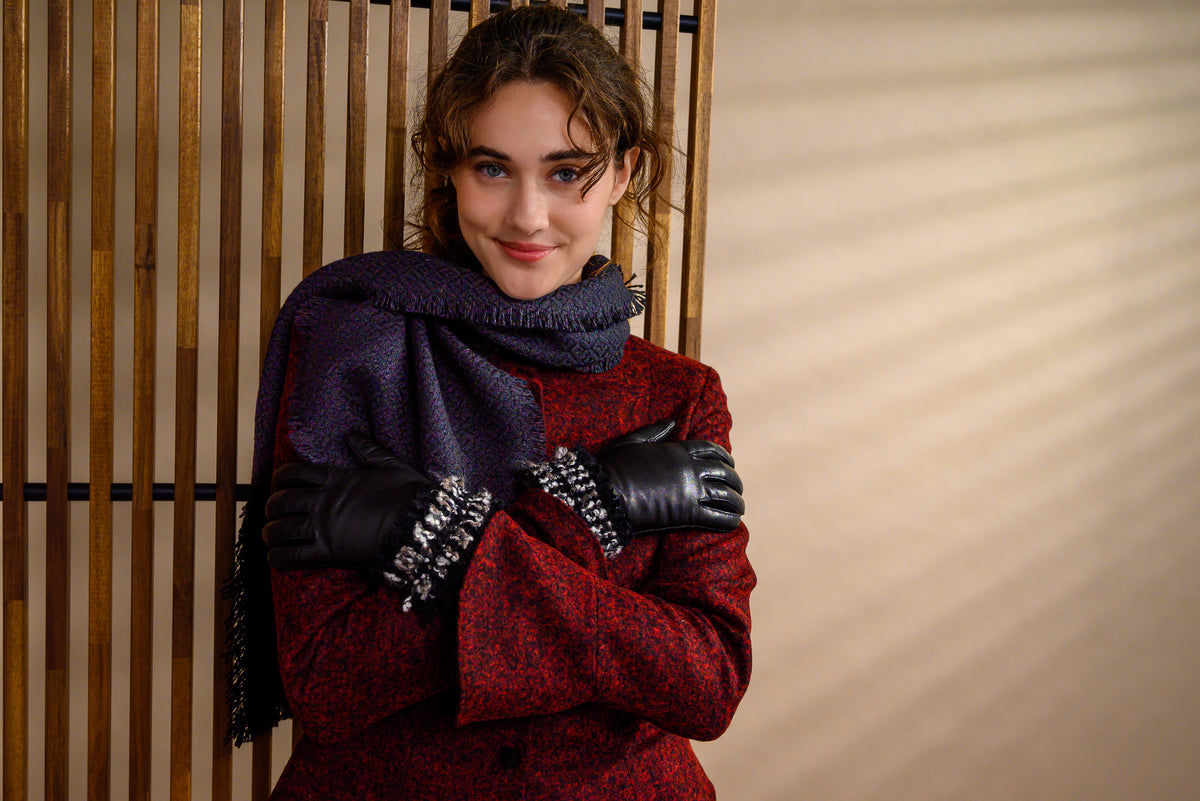Foulard jacquard de cachemire à losanges