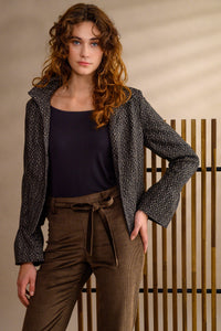 Pantalon velours cachemire brun