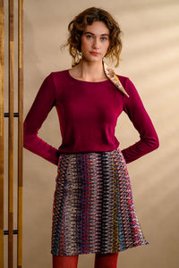 Pull viscose bourgogne