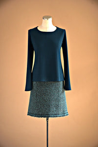 Pull viscose côtelé cintré