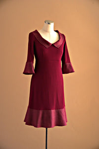 Robe deux tons voile de laine