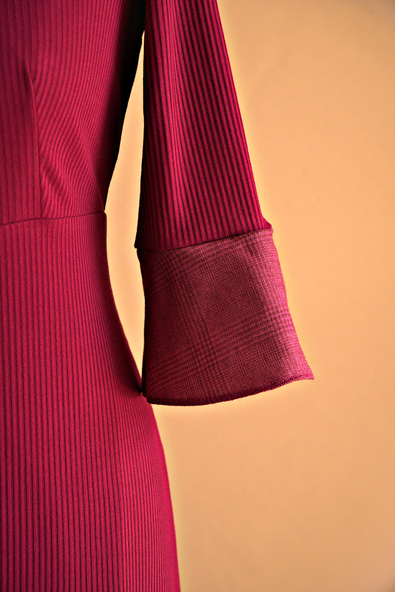 Robe deux tons voile de laine