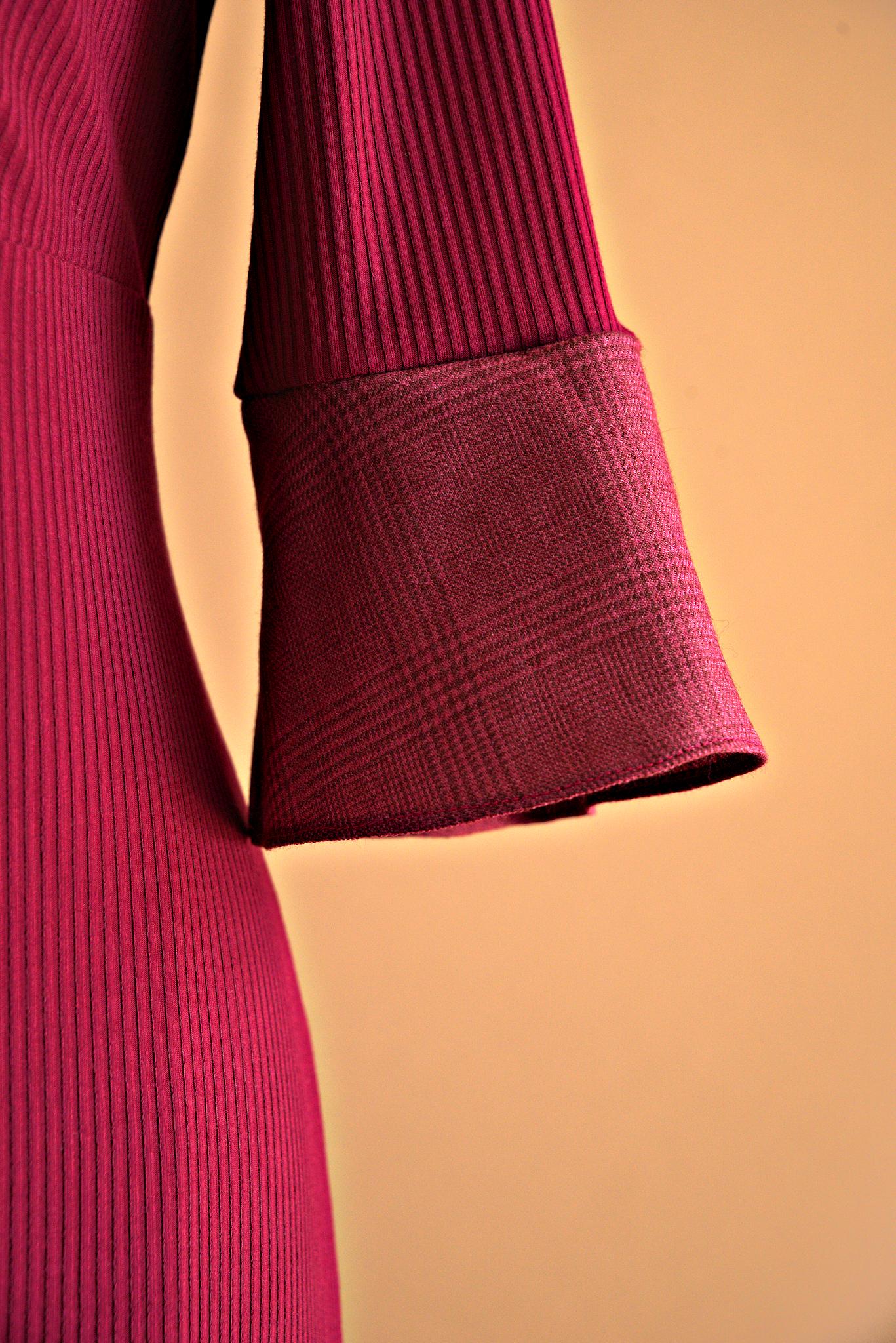 Robe deux tons voile de laine