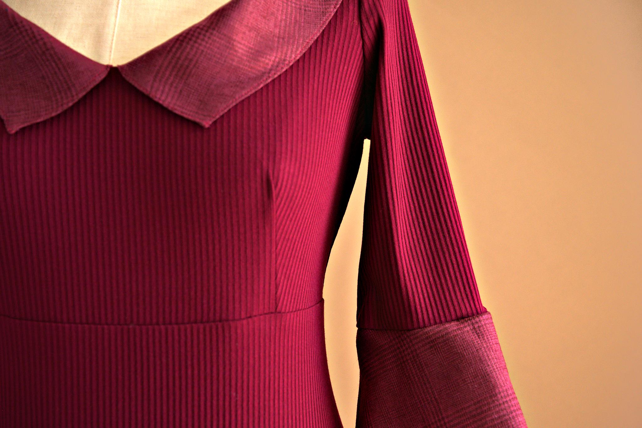 Robe deux tons voile de laine