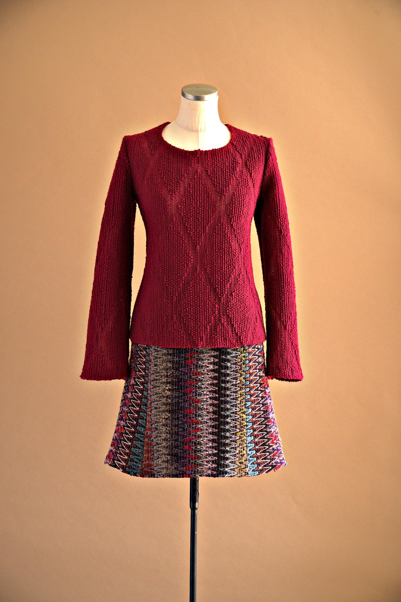 Pull laine losange sport chic