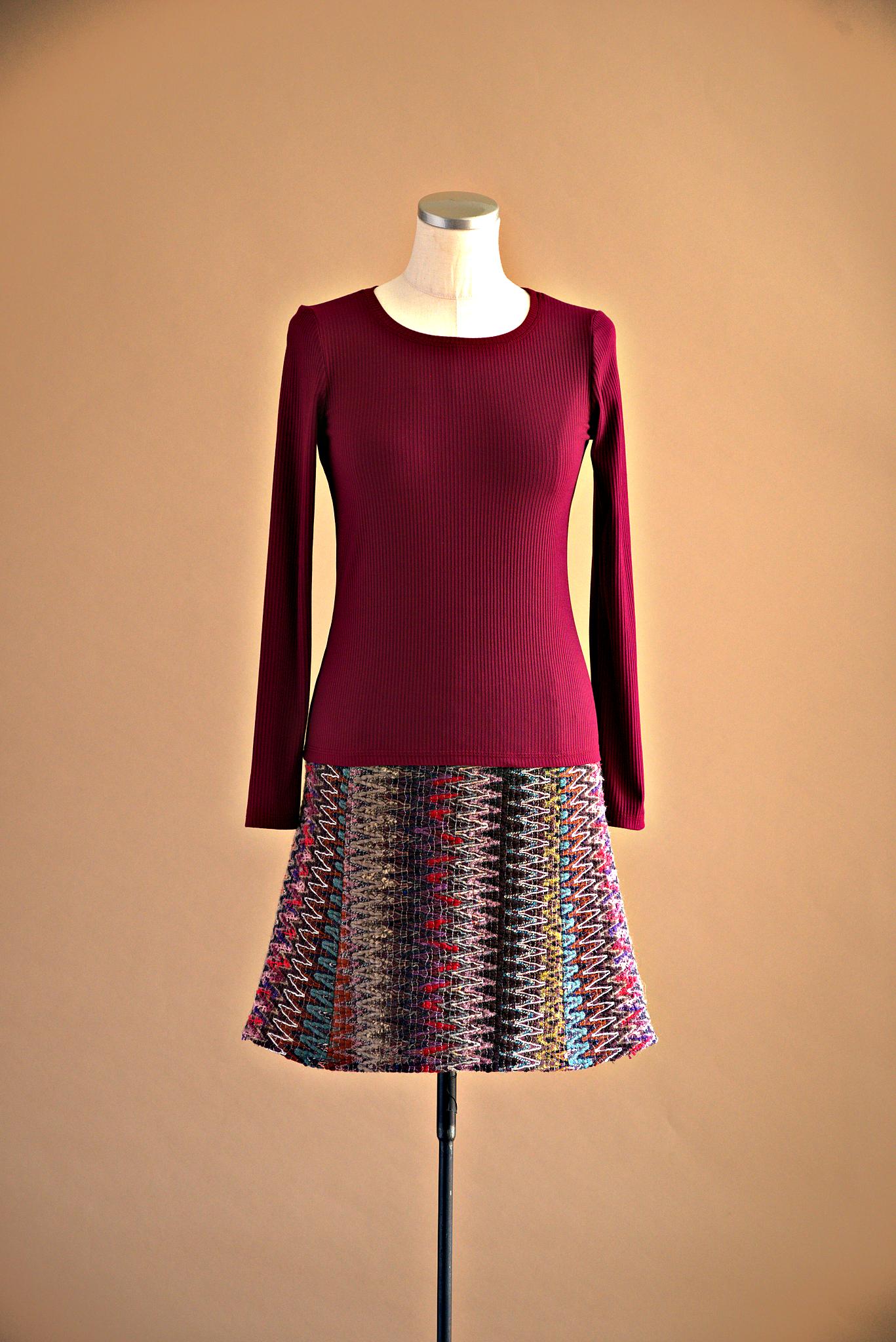 Pull viscose bourgogne