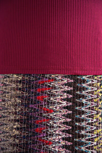 Jupe laine multicolore effet dentelle