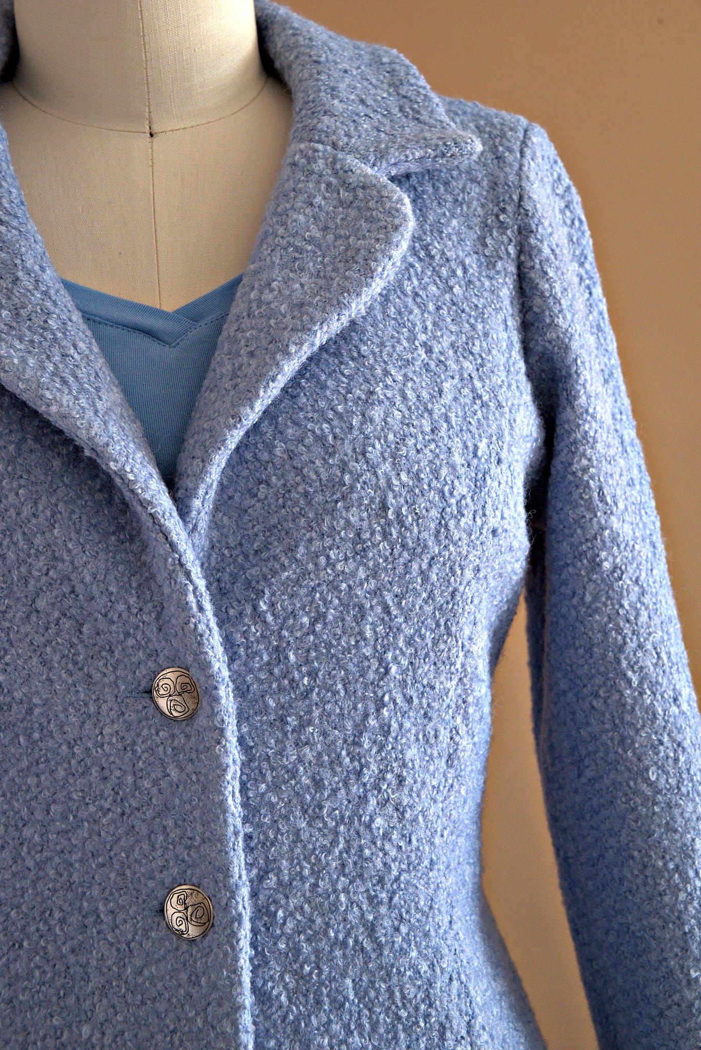 Veste tricot laine col tailleur