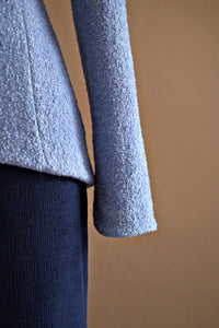 Veste tricot laine col tailleur