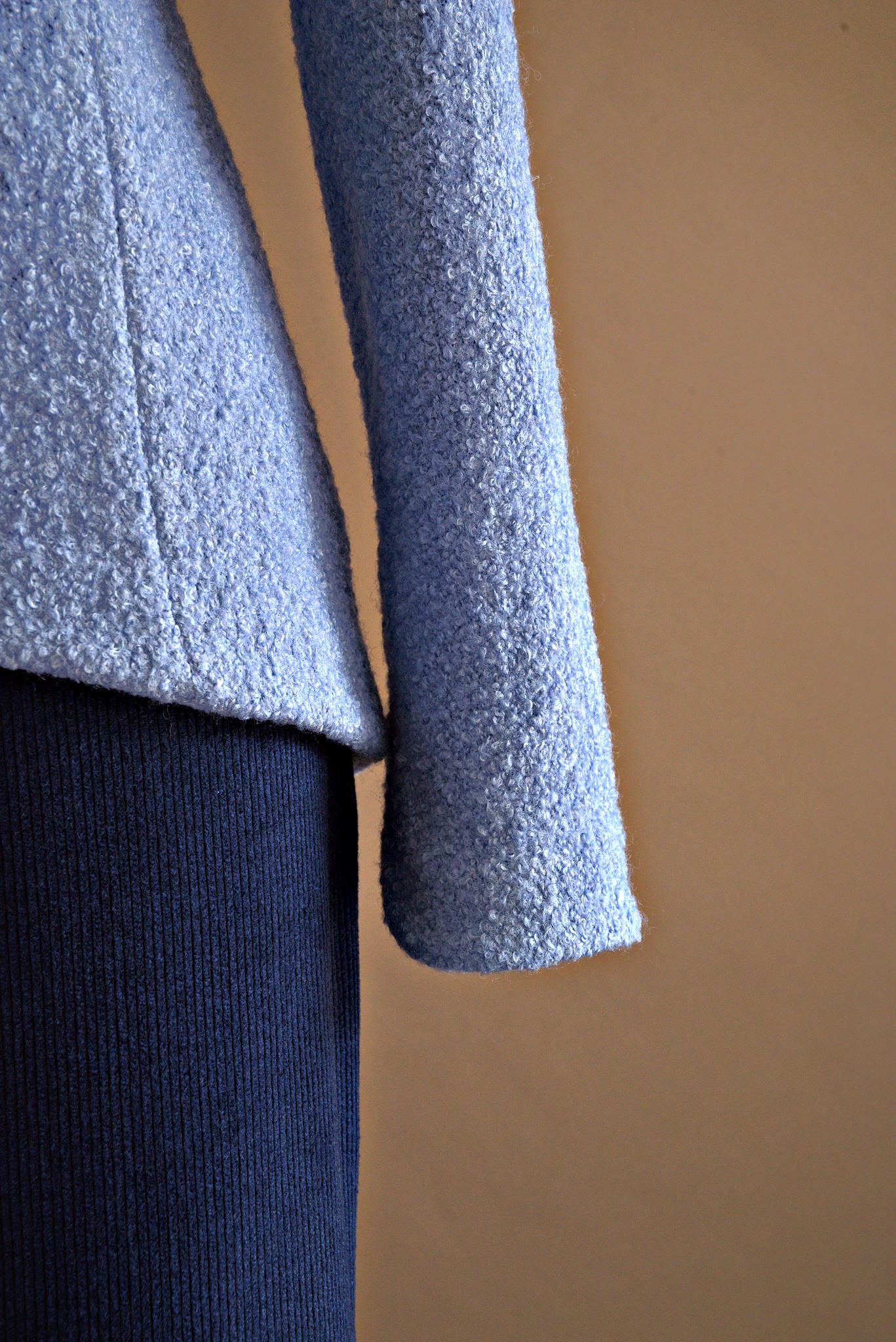 Veste tricot laine col tailleur