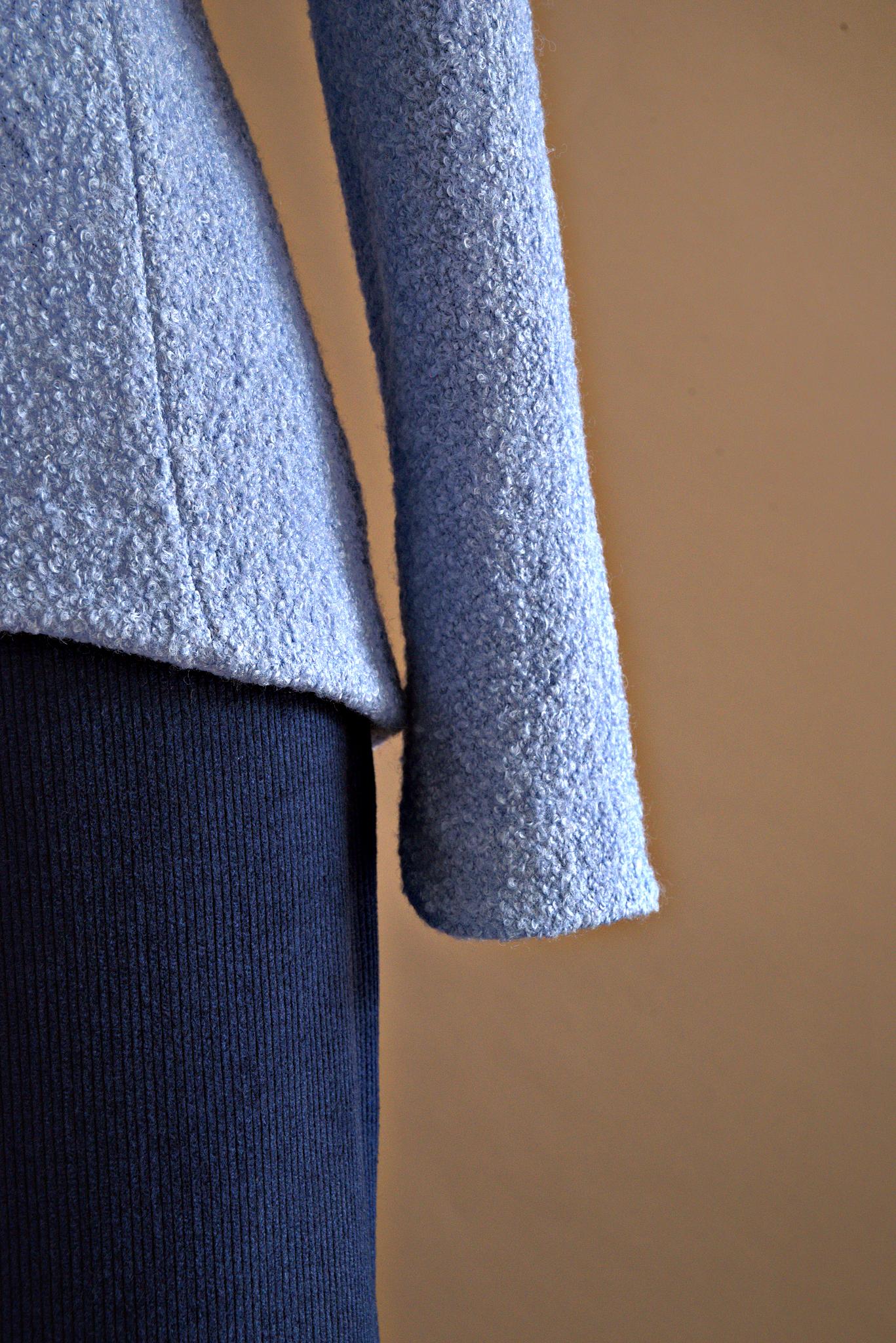 Veste tricot laine col tailleur