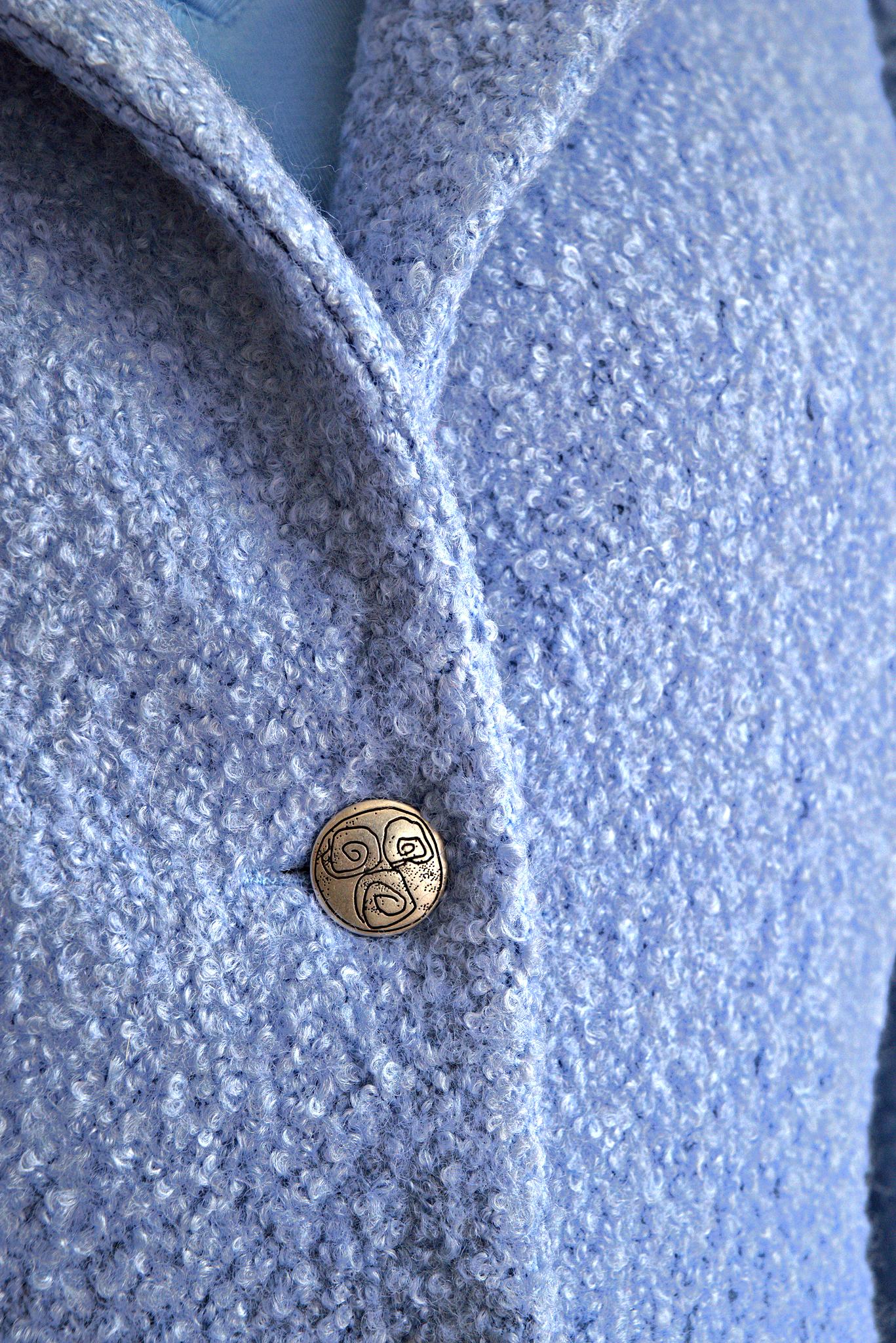 Veste tricot laine col tailleur
