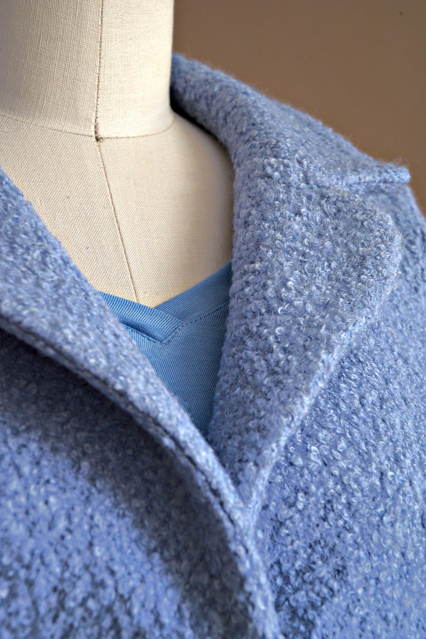 Veste tricot laine col tailleur
