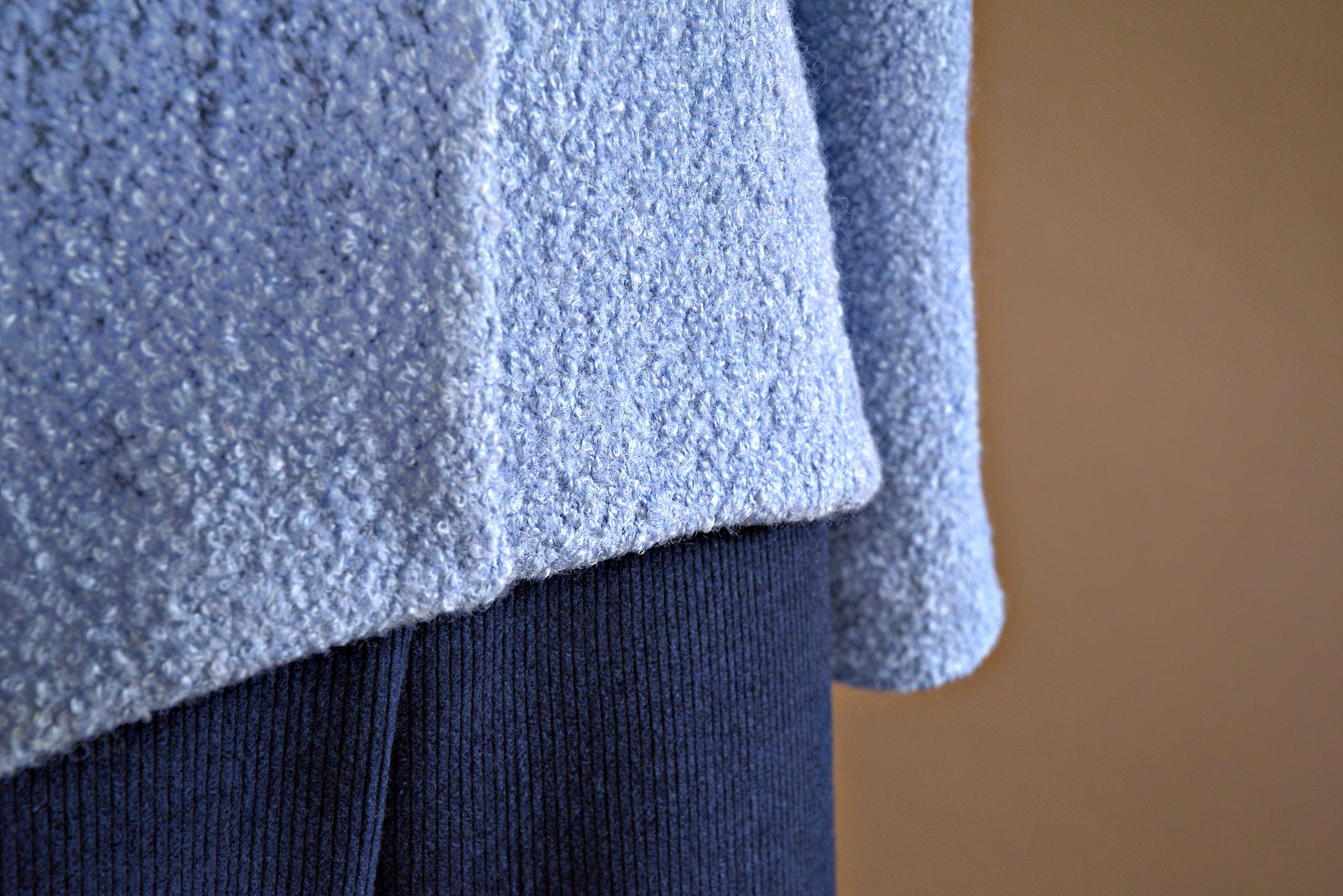 Veste tricot laine col tailleur