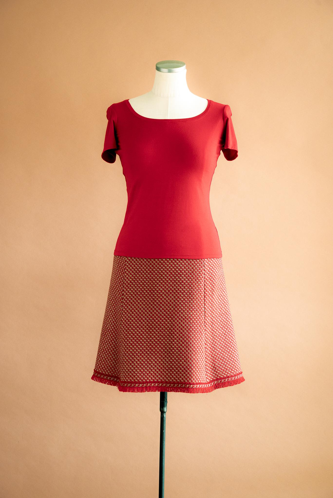 Pull viscose rouge