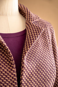 Veston tweed prune & beige