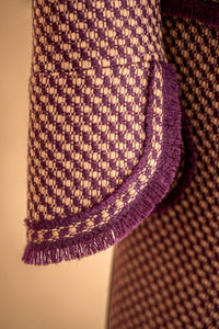 Veston tweed prune & beige
