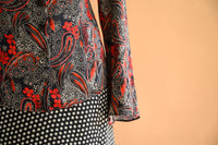Chemisier satin paisley rouge