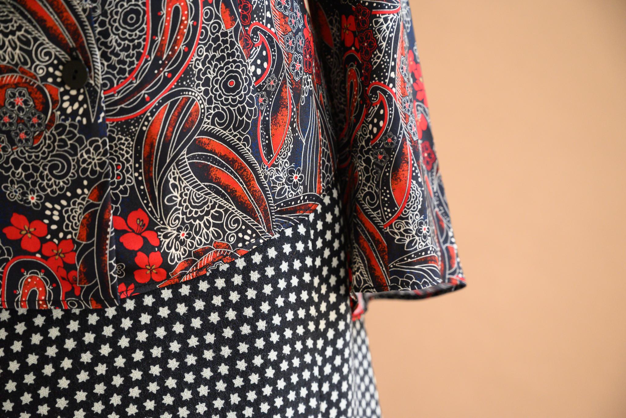 Chemisier satin paisley rouge