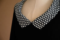 Robe deux tons crêpe de laine étoilé
