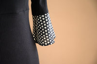 Robe deux tons crêpe de laine étoilé