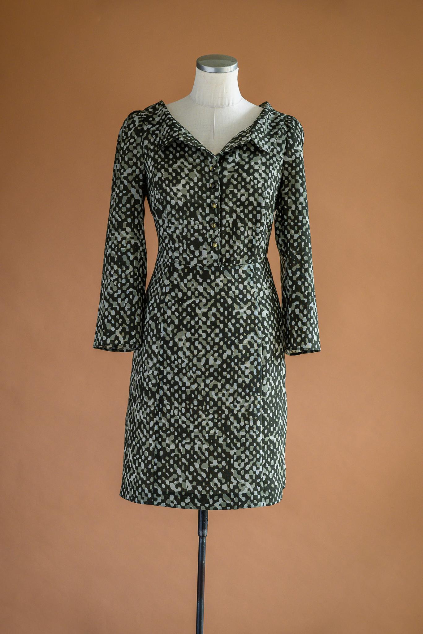 Robe voile de laine verte