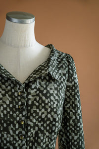Robe voile de laine verte