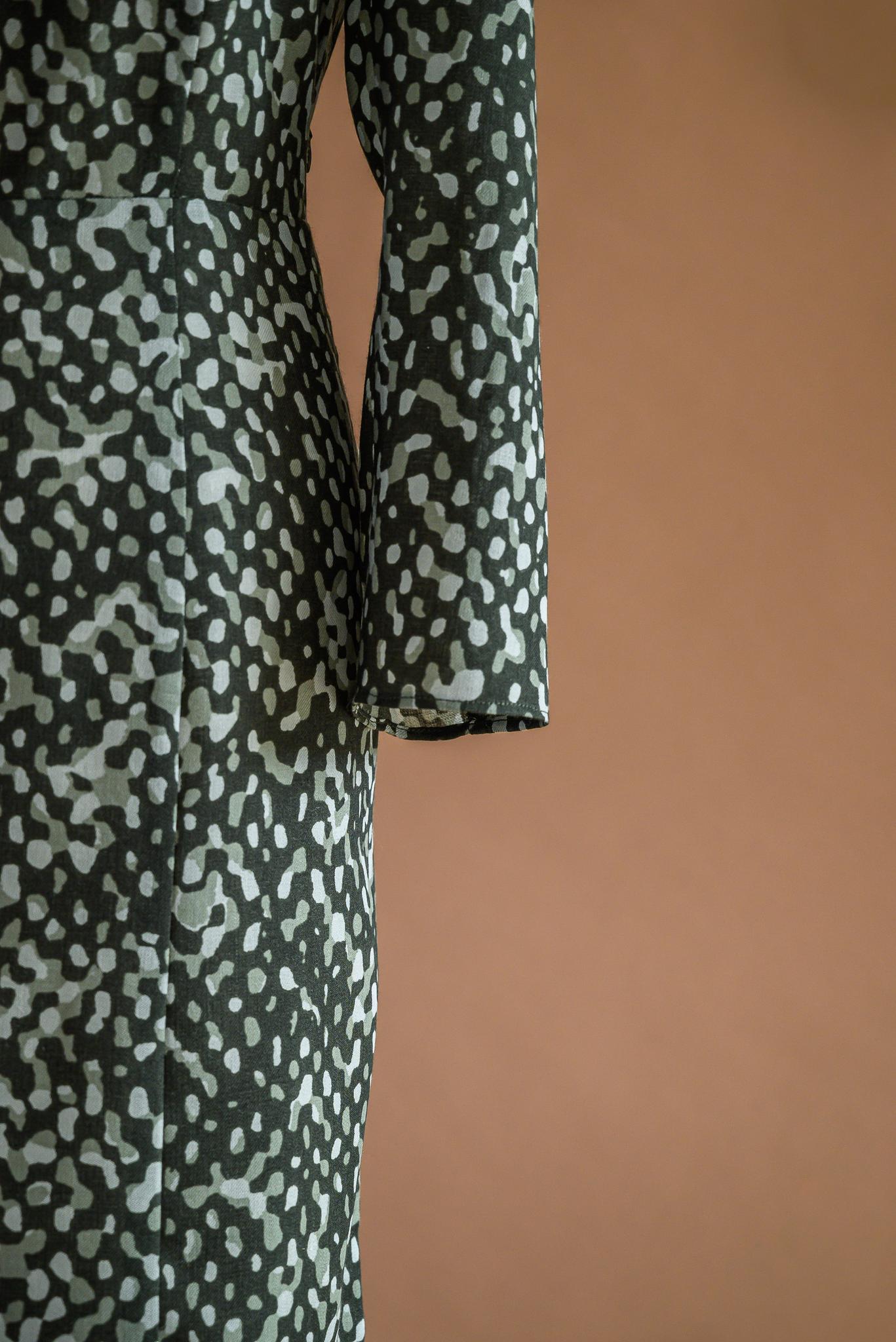 Robe voile de laine verte