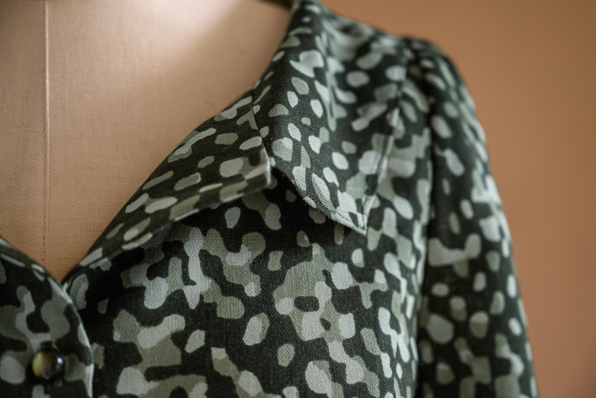 Robe voile de laine verte