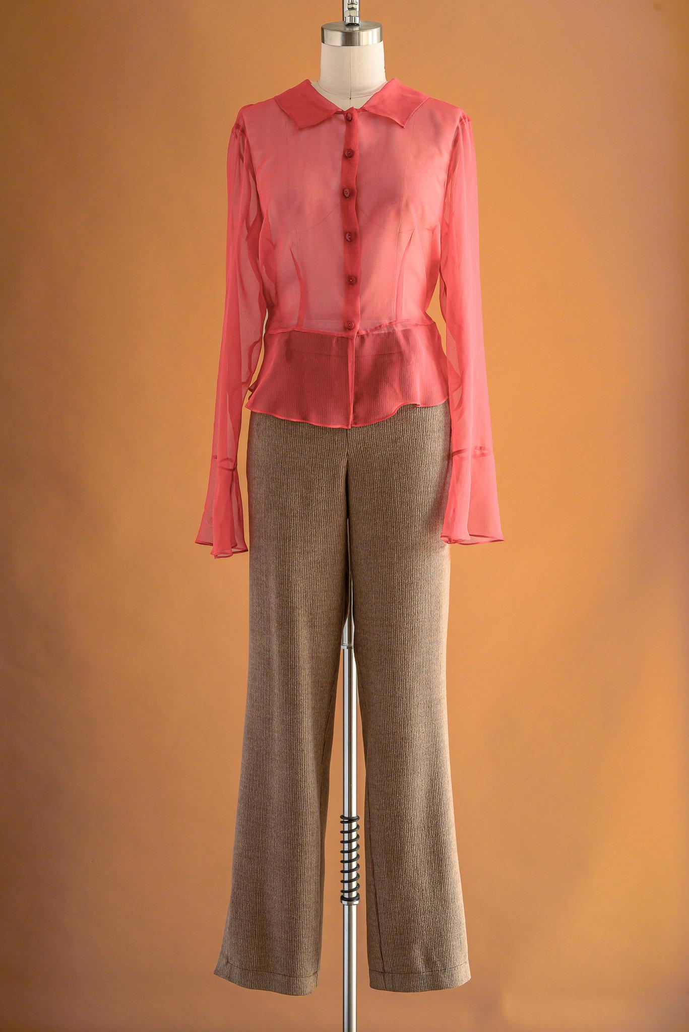 Pantalon velours cachemire brun