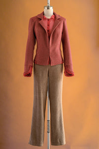 Pantalon velours cachemire brun