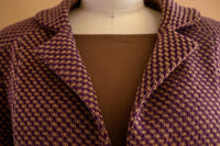 Veston tweed prune & beige