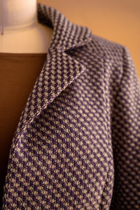 Veston tweed prune & beige