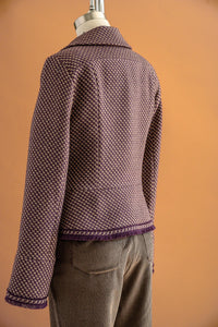 Veston tweed prune & beige