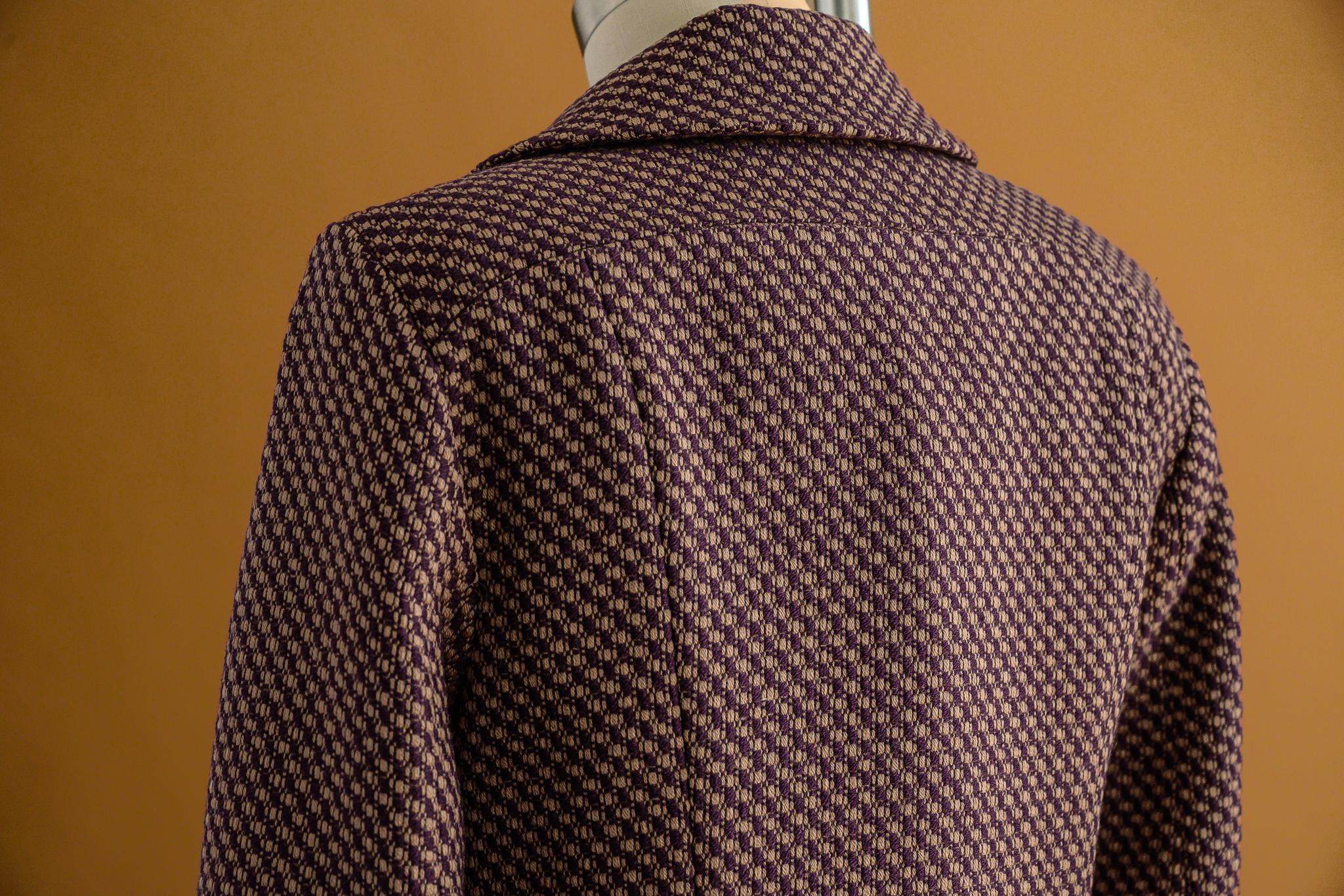Veston tweed prune & beige