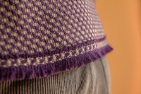 Veston tweed prune & beige