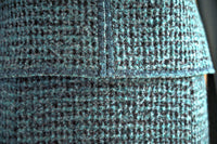 Jupe laine bouillie turquoise
