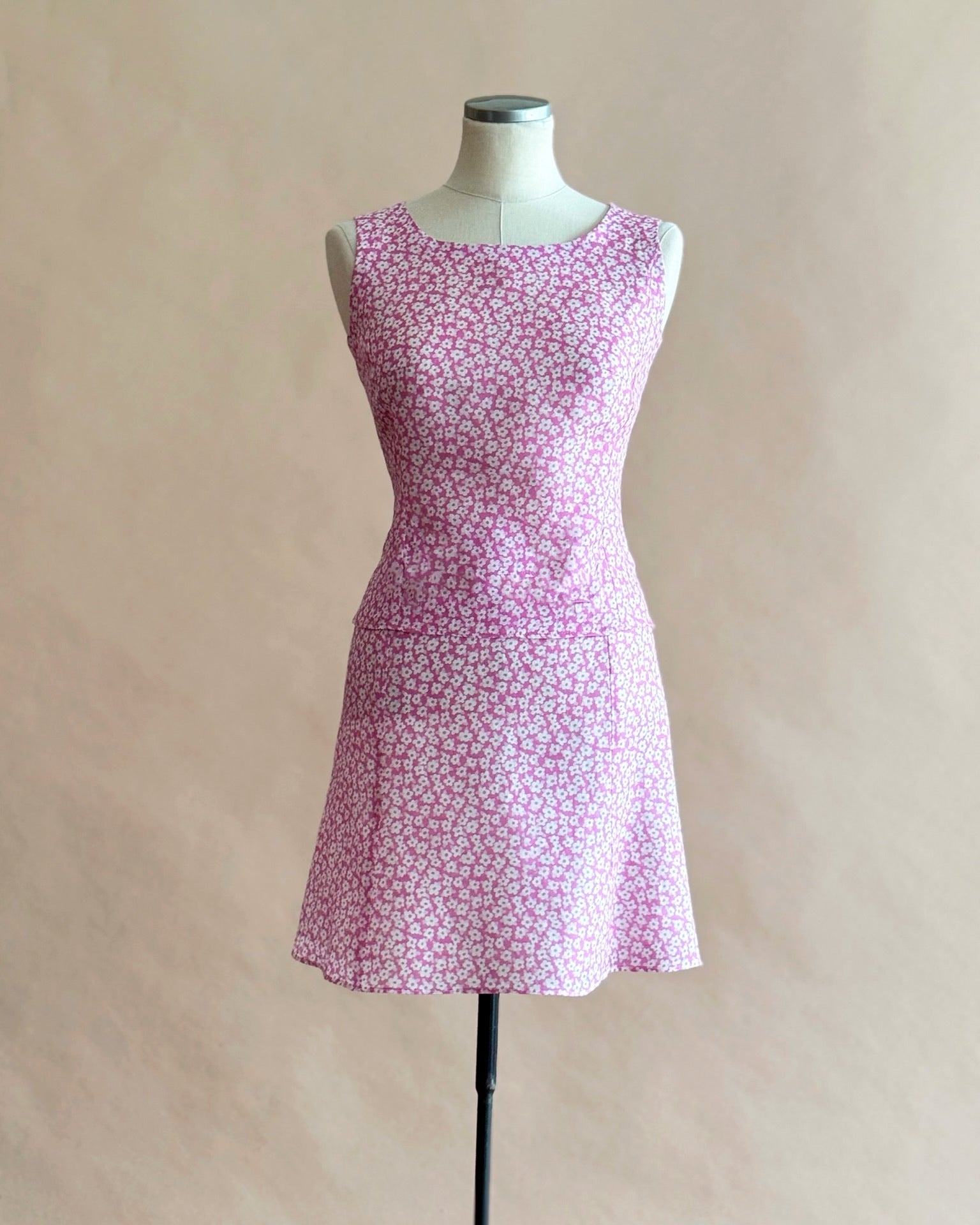 Jupe en lin rose 4214 - Atelier Boutique Isabelle Elie