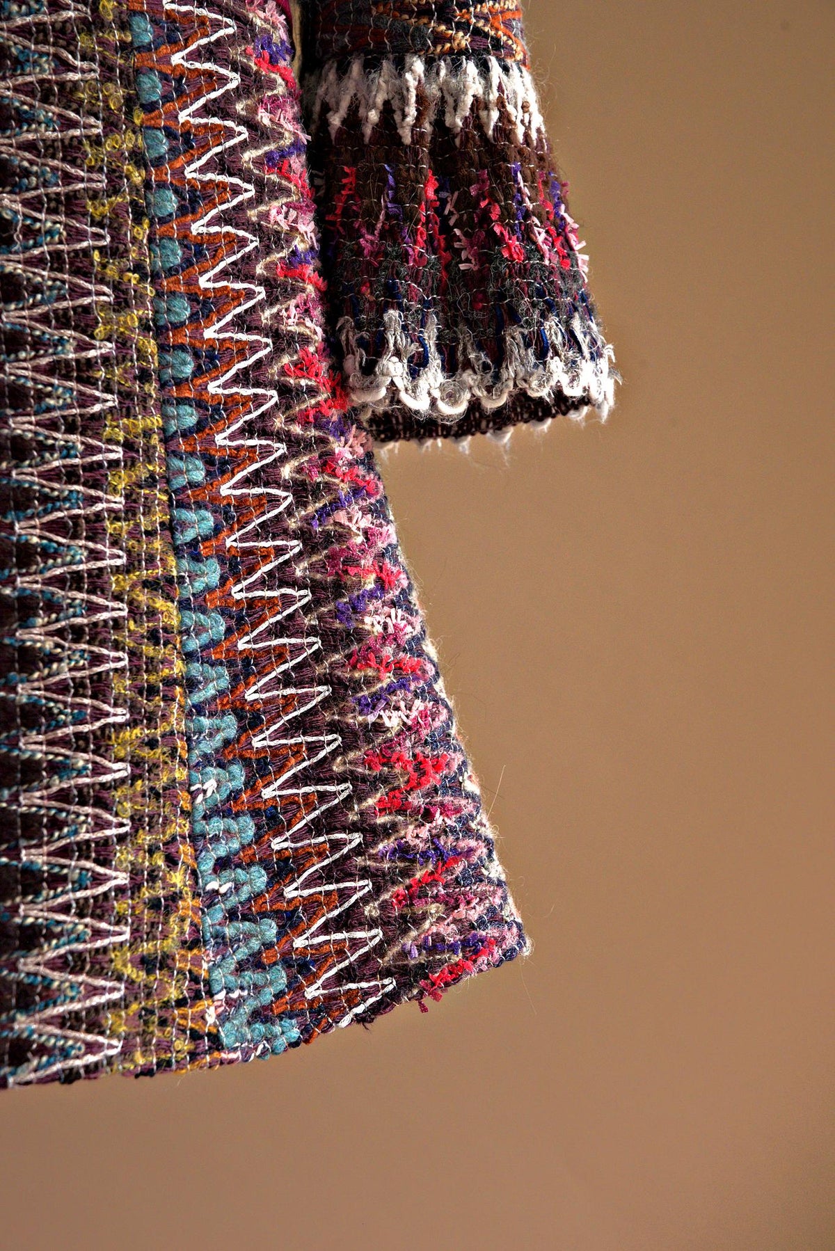 Jupe laine multicolore effet dentelle - Atelier Boutique Isabelle Elie