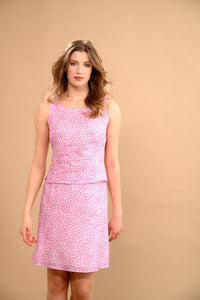 Jupe ligne A rose - Atelier Boutique Isabelle Elie