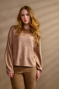 Pull réversible viscose & mérinos — beige - Atelier Boutique Isabelle Elie