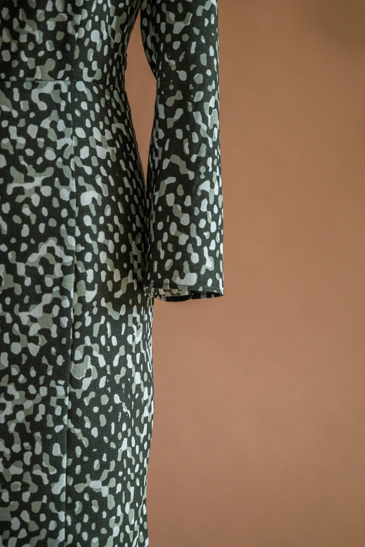Robe voile de laine verte - Atelier Boutique Isabelle Elie