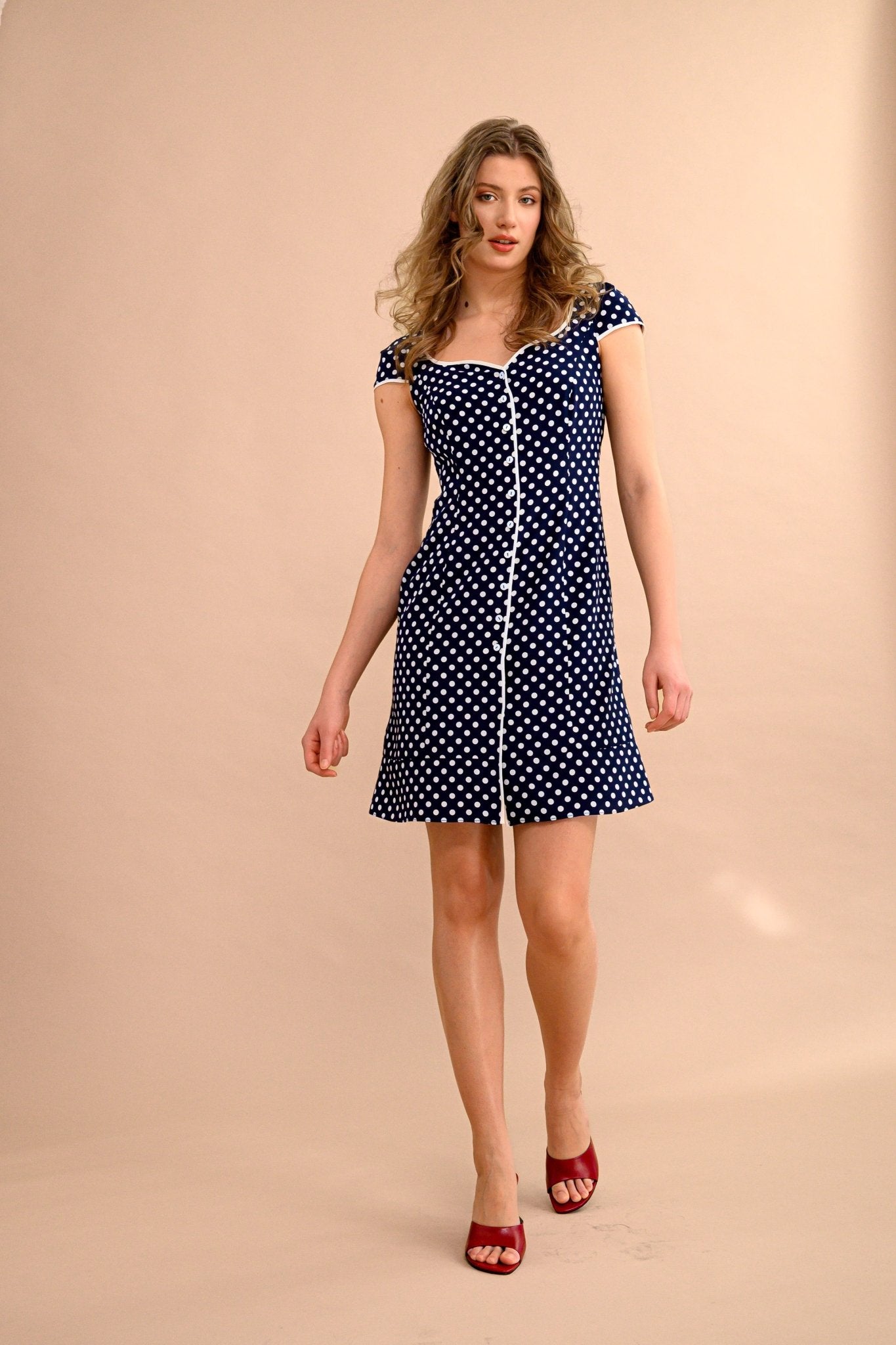 Robe Chemisier Marine - Atelier Boutique Isabelle Elie