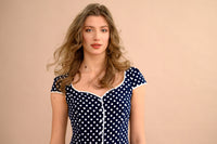 Robe Chemisier Marine - Atelier Boutique Isabelle Elie