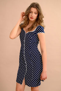 Robe Chemisier Marine - Atelier Boutique Isabelle Elie